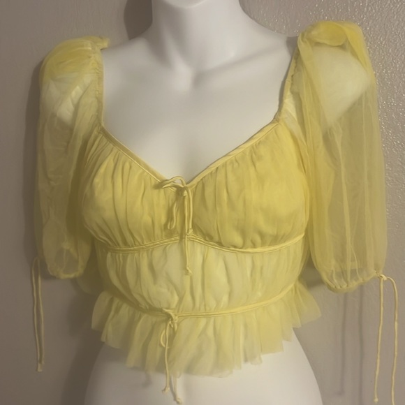 For love & lemon sunshine crop top small - Picture 2 of 13